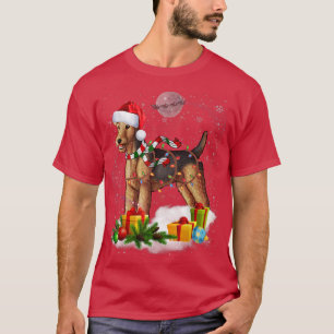 Camiseta Engraçado Airedale Terrier Cachorro Papais noeis d