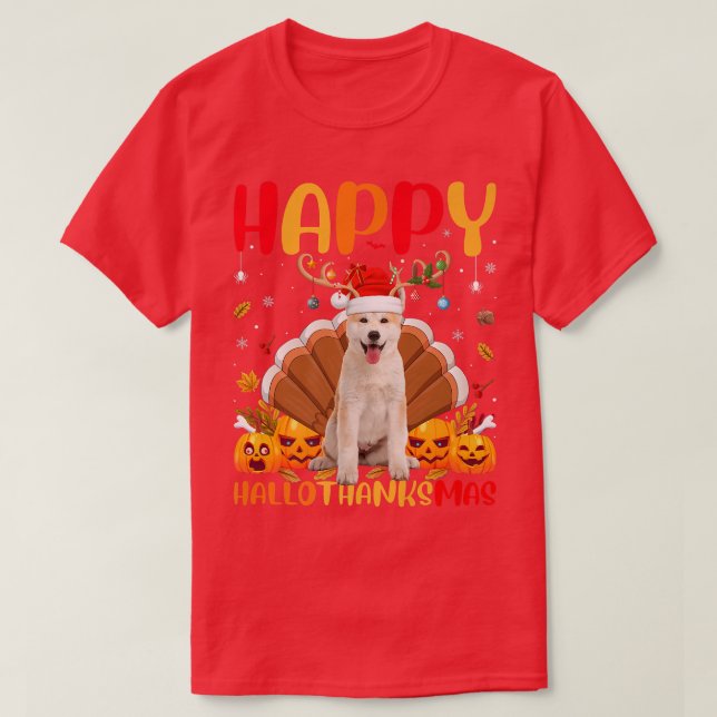 Camiseta Engraçado Akita Dog Lover Feliz Akita OláObrigado  (Frente do Design)