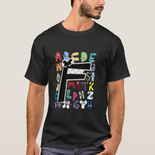 Camiseta Engraçado alfabeto A a Z Lore - Letra para Criança