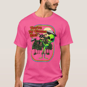 Camiseta Engraçado Alienígena Black Tri Chihuahua Você é Es
