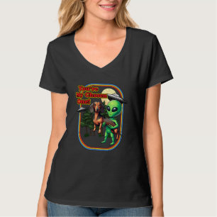 Camiseta Engraçado Alienígena Dachshund Doxie Você foi Esco