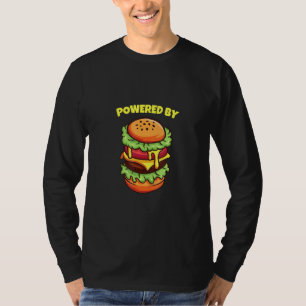 Camiseta Engraçado Alimentado Por Carne De Bovino Burger Gi