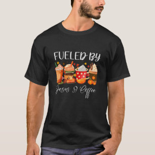 Camiseta Engraçado Alimentado Por Obrigados Do Cafeine Jesu