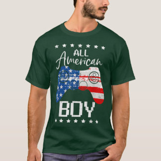 Camiseta Engraçado All American Boys 4 de julho Jogo de víd