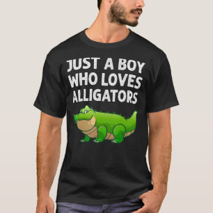 Camiseta Engraçado Alligator Design Meninos Homens Répteis