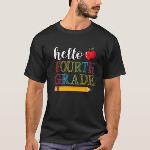 Camiseta Engraçado Alô Feliz Primeiro Dia da Escola do Quar