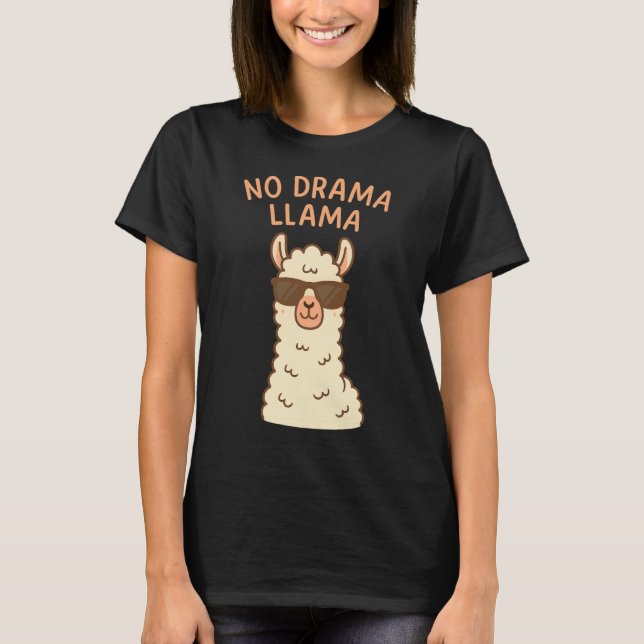 Camiseta Engraçado Alpaca Cartoon Design Cute Animal Gift (Frente)