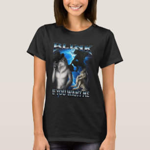 Camiseta Engraçado Alpha Wolf Meme Pisca Se Querem Que Eu F