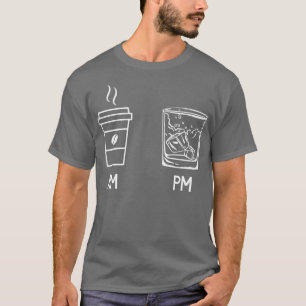 Camiseta Engraçado AM Café PM Win Men Women