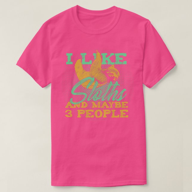 Camiseta Engraçado Amante de os animais Sloth Presente (Frente do Design)