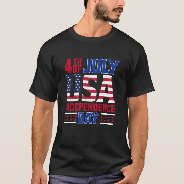 Camiseta Engraçado amante do Dia da Independência Americana (Frente)