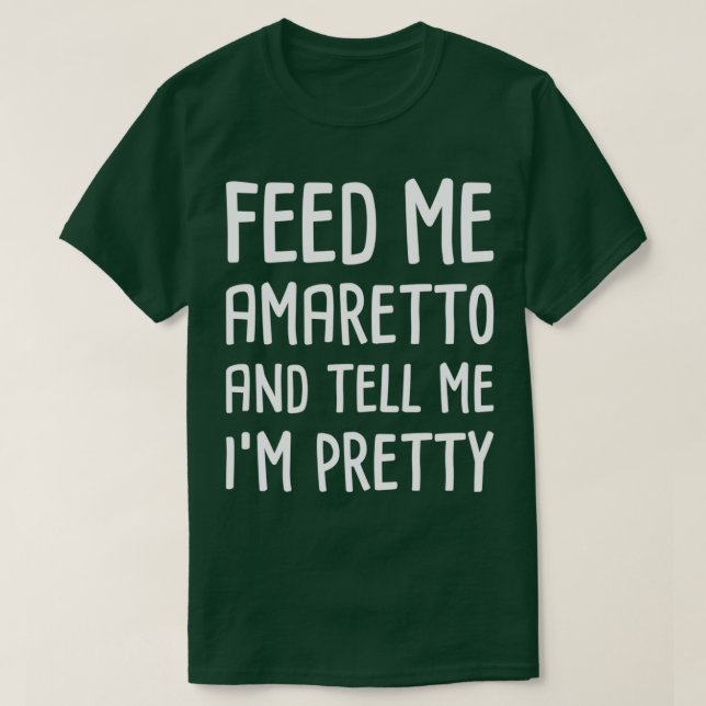 Camiseta Engraçado Amaretto italiano Liqueur Bartender (Frente do Design)