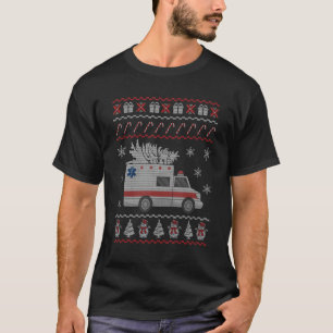 Camiseta Engraçado Ambulância EMT Paramedic Christmas , Uni
