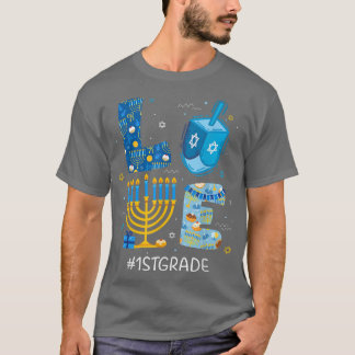 Camiseta Engraçado AMOR 1rua Professor Menorah Jewish Hanuk