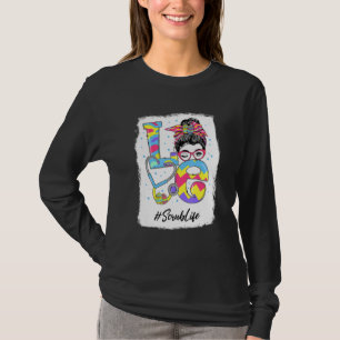 Camiseta Engraçado Amor Esfrega A Vida Mensageira Dia da Pá