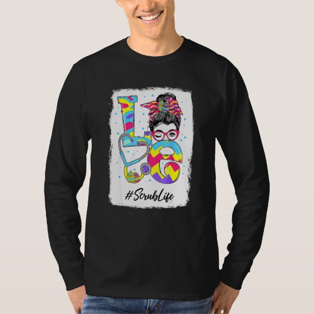 Camiseta Engraçado Amor Esfrega A Vida Mensageira Dia da Pá (Frente)