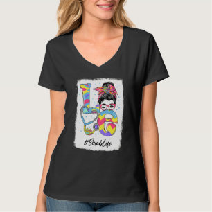 Camiseta Engraçado Amor Esfrega A Vida Mensageira Dia da Pá