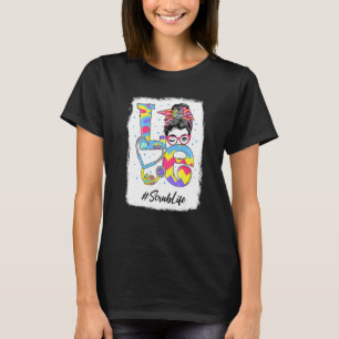 Camiseta Engraçado Amor Esfrega A Vida Mensageira Dia da Pá