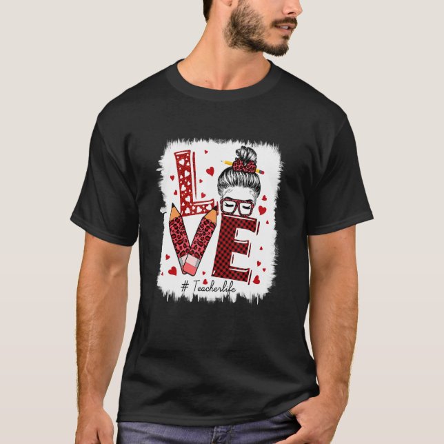 Camiseta Engraçado Amor Mensageiro Professor Dia de os namo (Frente)