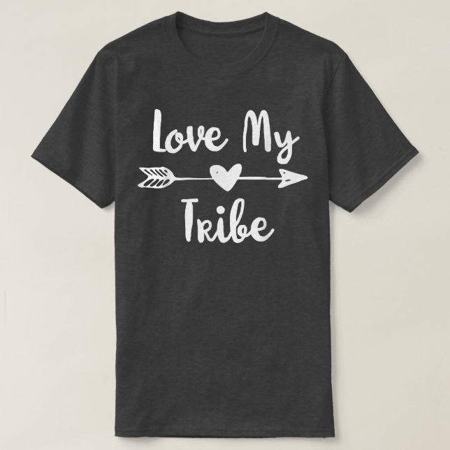 Camiseta Engraçado Amor Minha Tribo (Frente do Design)