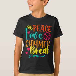Camiseta Engraçado Amor Pela Paz E Férias De Verão