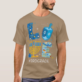 Camiseta Engraçado AMOR Professor do 3º ano Menorah Jewish 