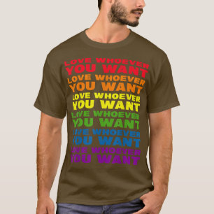 Camiseta Engraçado Amor quem quer que seja lésbica orgulho 