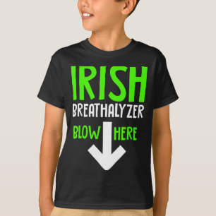 Camiseta Engraçado analisador de ar irlandês Sopre aqui São