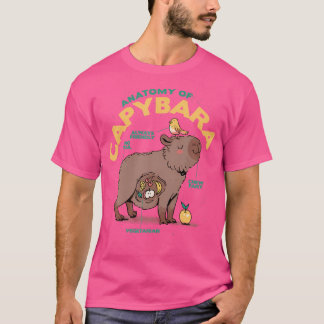 Camiseta Engraçado Anatomia Bonita De Uma Capybara