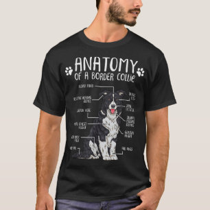 Camiseta Engraçado Anatomia Borda Collie Cachorro