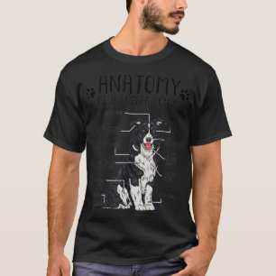 Camiseta Engraçado Anatomia Borda Collie Dog Dover Gift