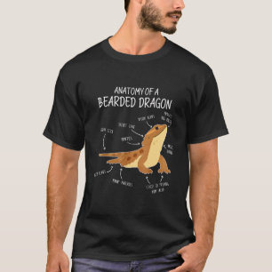 Camiseta Engraçado Anatomia de um Dragão Pet Réptil