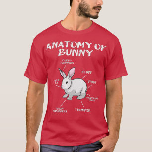 Camiseta Engraçado Anatomia do coelho Engraçado Coelho Humo