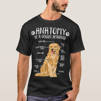 Camiseta Engraçado Anatomia Ouro Retriever Cachorro Pullove