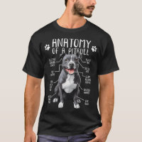 Engraçado Anatomia Pitbull Cachorro Pictie Pit Bu