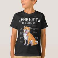 Engraçado Anatomia Shiba Inu Cão Lover