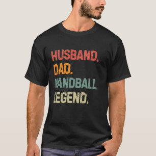 Camiseta Engraçado Anel de Pai de Andebol com Marido
