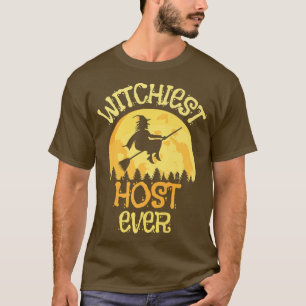 Camiseta Engraçado Anfitrião Witch Halloween Humor 966