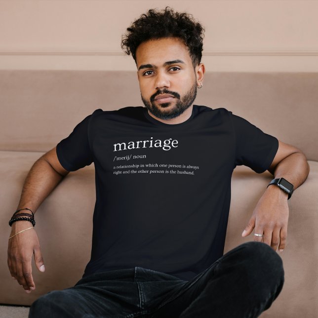 Camiseta Engraçado Aniversário Definição de Marido Casament (Funny T-shirt Gift for Husband Pun Joke Definition of Marriage Birthday Anniversary Gift for Him )