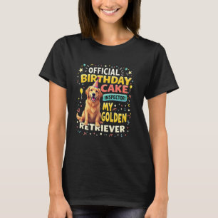 Camiseta Engraçado Aniversário Dotado de Ouro de Retriever