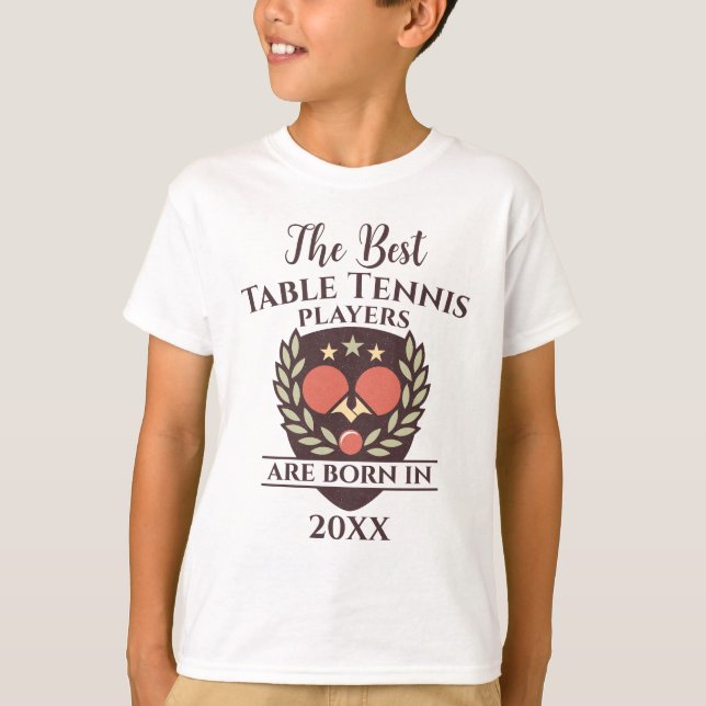 Camiseta Engraçado Ano de Nascimento Personalizado Tênis de (Frente)