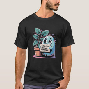 Camiseta Engraçado Ansiedade Social Introvertido Nervoso Tí