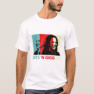Camiseta Engraçado Anti Biden Harris Shits n Giggles Policy