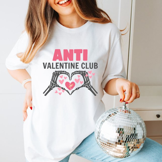 Camiseta Engraçado Anti-Valentine Dão Coração de Solitário  (Criador carregado)