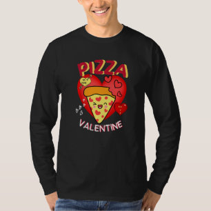 Camiseta Engraçado Anti Valentine Day Pizza Valentine Day