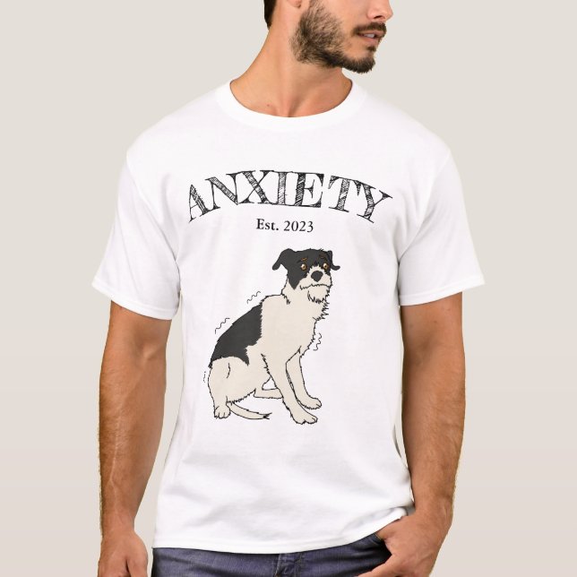Camiseta Engraçado Anxie-tee (Frente)