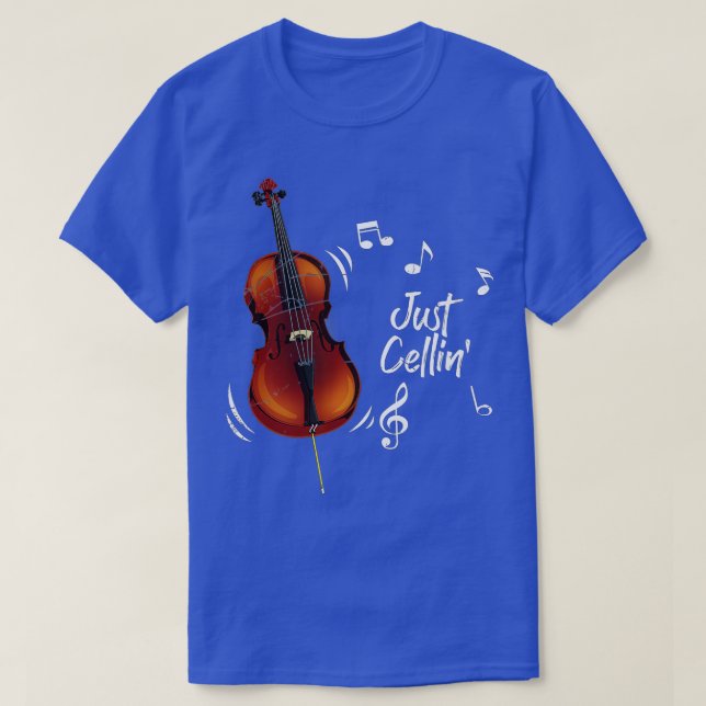 Camiseta Engraçado Apenas Celin Cellist Dar Instrumento Mus (Frente do Design)