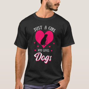 Camiseta Engraçado Apenas Uma Garota Que Ama Cachorro Filho
