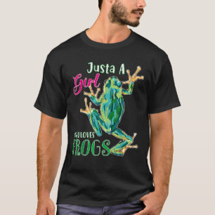 Camiseta Engraçado, apenas uma garota que ama Sapos, Sapos