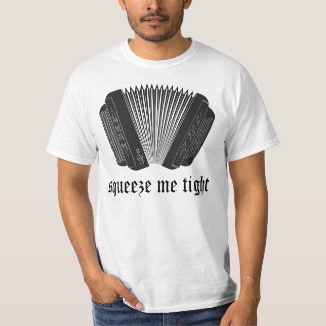 Camiseta Engraçado, Aperte-Me O Presente De Acordo (Frente)